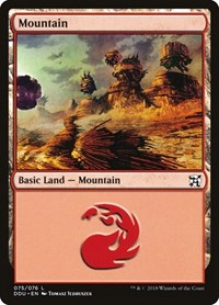 Mountain (075) - Duel Decks: Elves vs. Inventors - Magic: The Gathering card