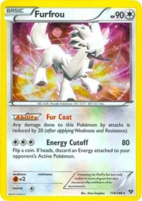 Furfrou - 114/146 (Cosmos Holo) #114/116 from Blister Exclusives Pokemon card image