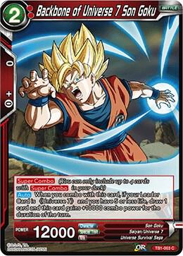 Backbone of Universe 7 Son Goku - Tournament of Power - Dragon