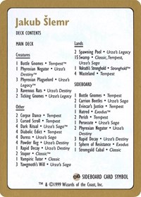 1999 Jakub Slemr Decklist Card