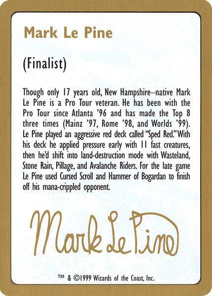 マジック：ザ・ギャザリング Mark Le Pine MTG Le 0 World Championship Mark Pine Decks - Deck Card | Magic Pine