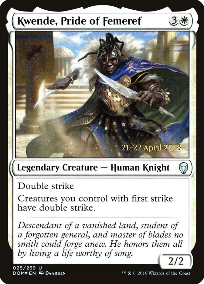 Kwende, Pride of Femeref #25s — Dominaria Promos