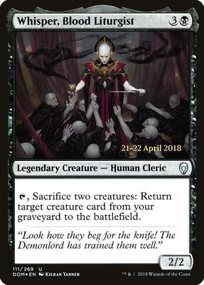 Whisper, Blood Liturgist #111 – Prerelease Cards (Uncommon)