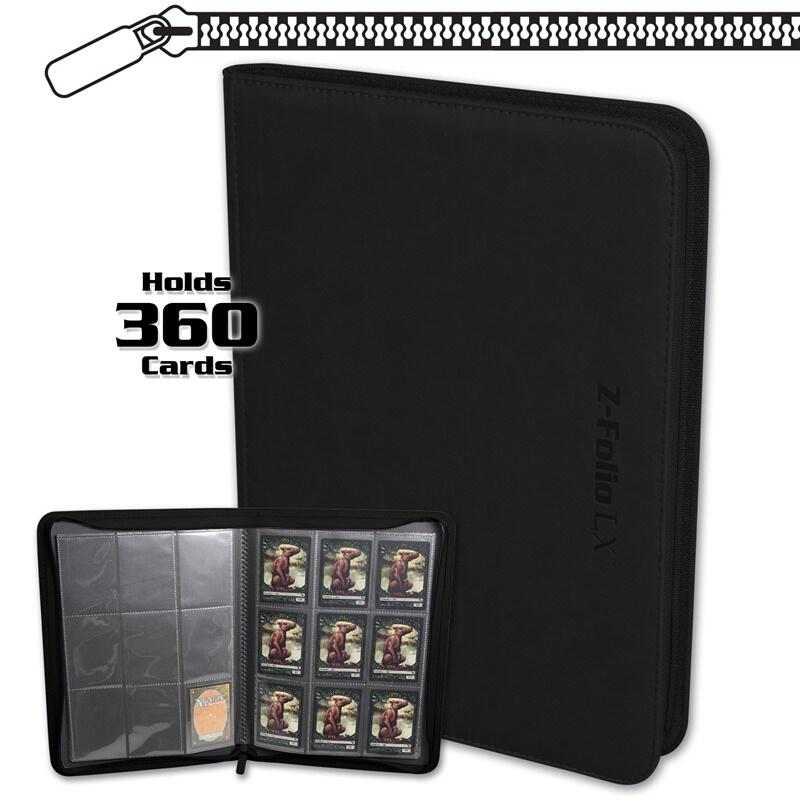 Z-Folio 9-Pocket LX Album - Black - BCW Storage Albums - Storage
