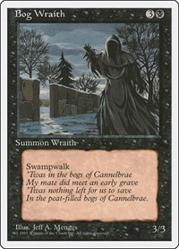 Bog Wraith - Fourth Edition - Magic: The Gathering card