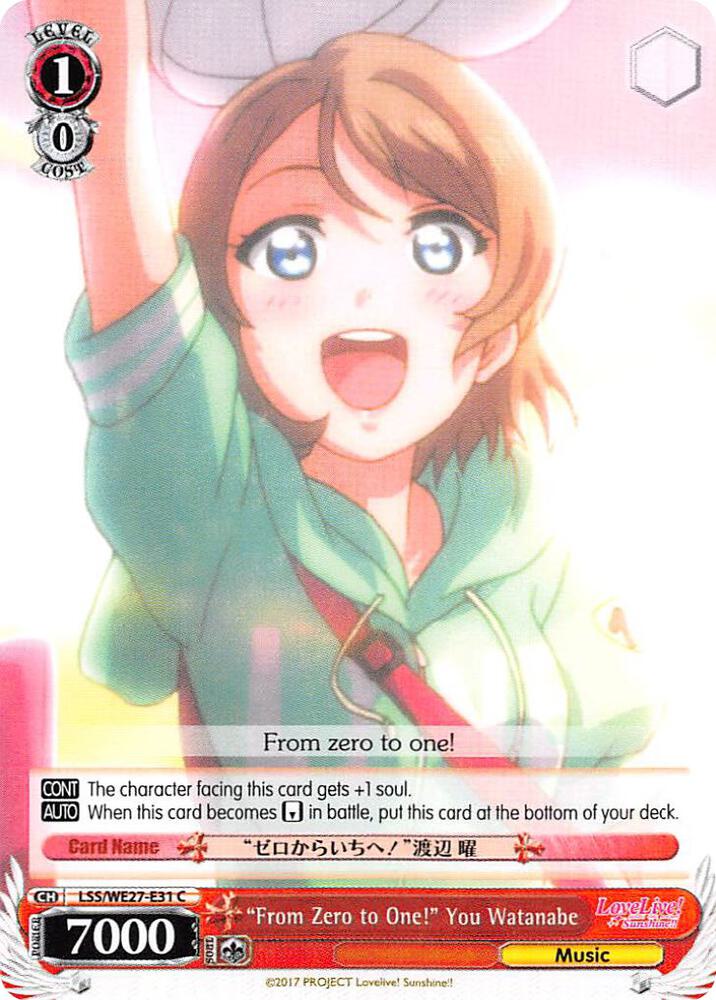 "From Zero to One!" You Watanabe