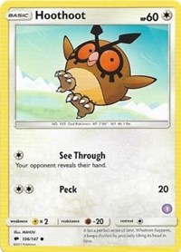 Hoothoot (1) #106/147 from SM Trainer Kit: Alolan Sandslash & Alolan Ninetales Pokemon card image