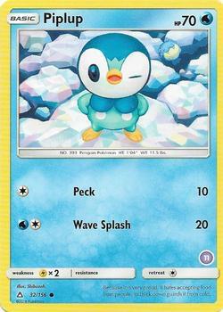 Piplup (11) 32/156 from SM Trainer Kit: Alolan Sandslash & Alolan Ninetales