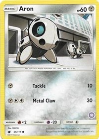 Aron (18) #65/111 from SM Trainer Kit: Alolan Sandslash & Alolan Ninetales Pokemon card image