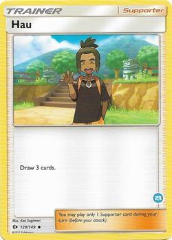 Hau (23) (Alolan Ninetales Half-Deck) 120/149 from SM Trainer Kit: Alolan Sandslash & Alolan Ninetales