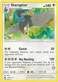 Staraptor (22) #83/111 from SM Trainer Kit: Alolan Sandslash & Alolan Ninetales Pokemon card image