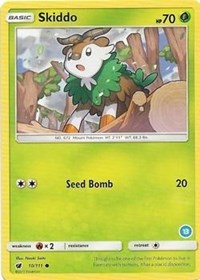 Skiddo (13) #10/111 from SM Trainer Kit: Alolan Sandslash & Alolan Ninetales Pokemon card image