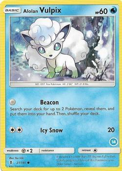 Alolan Vulpix (14) 21/145 from SM Trainer Kit: Alolan Sandslash & Alolan Ninetales