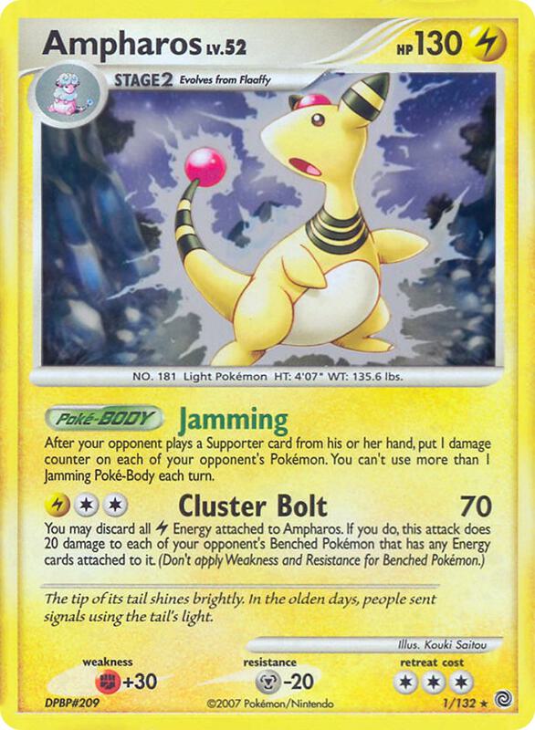Ampharos - 1/132 (DP Secret Wonders) 001/132 from Deck Exclusives