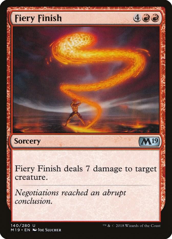 Fiery Finish 140 card