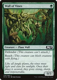 Wall of Vines - Core Set 2019 - Magic: The Gathering card
