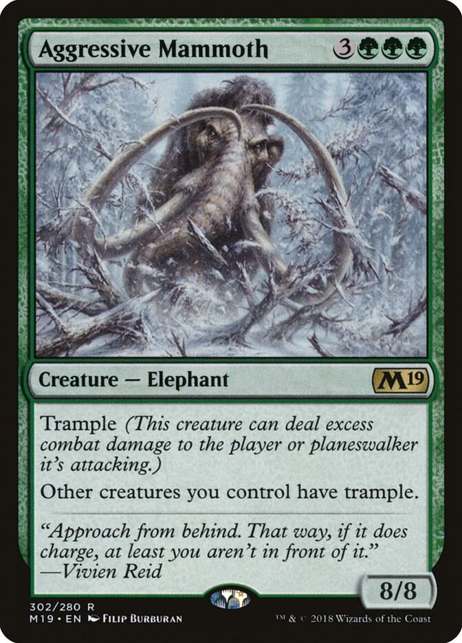 mtg リバイズド セミコンプリートセット Aggressive Mammoth - Core Set 2019 - Magic: The Gathering