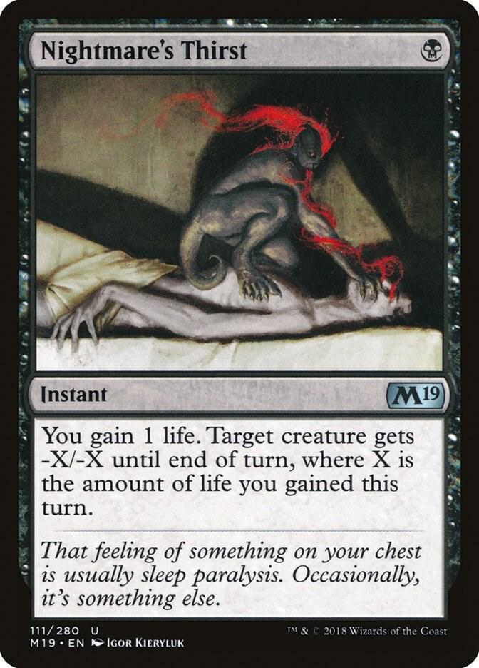 Nightmare's Thirst 111 card