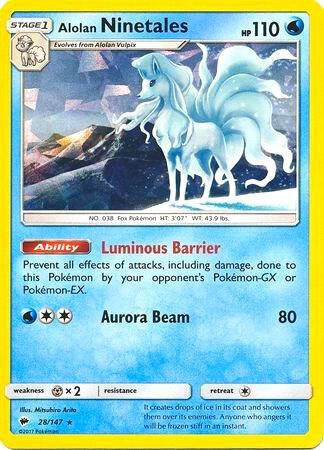 Alolan Ninetales - 28/147 (Cracked Ice Holo) 028/147 from Deck Exclusives