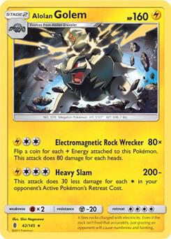 Alolan Golem - 42/145 (Cosmos Holo) 042/145 from Blister Exclusives