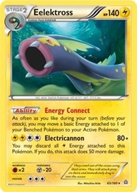 Eelektross - 65/160 (Cosmos Holo) #065/160 from Blister Exclusives Pokemon card image