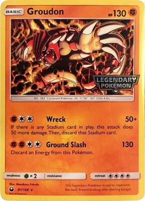 Groudon - 81/168 (Cosmos Holo) (Gamestop Promo)