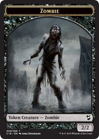 Zombie // Shapeshifter Double-Sided Token - Commander 2018 - Magic: The Gathering card