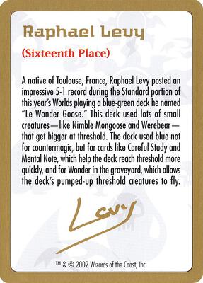 2002 Raphael Levy Biography Card