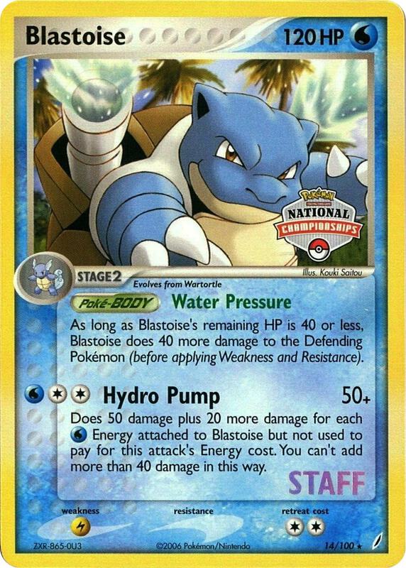 Blastoise - 14/100 (National Championships) [Staff] 014/100 from League & Championship Cards