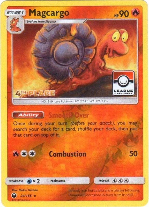 Magcargo - 24/168 (League Challenge) [4th Place] 024/168 from League & Championship Cards