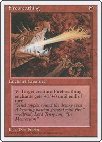 Firebreathing - Fourth Edition - Magic: The Gathering card