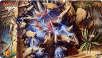 Magic Grand Prix 2018 Playmat: Santiago (Version 2) - Siegehorn Ceratops · Magic Promotional Playmats
