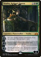 mtg vraska commander deck Guilds of Ravnica Mythic Rare Vraska, Golgari Queen #213 Outlaws of Thunder Junction (OTJ) #237 Illustrated by Kieran Yanner Magic Vraska, Scheming Gorgon Planeswalker Deck