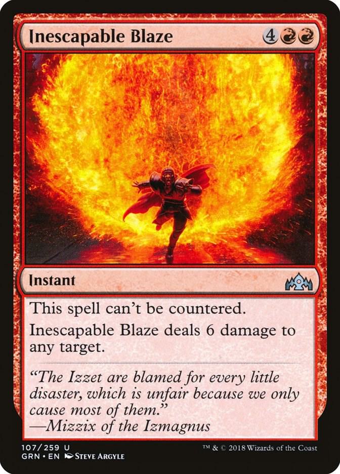 Inescapable Blaze 107 card