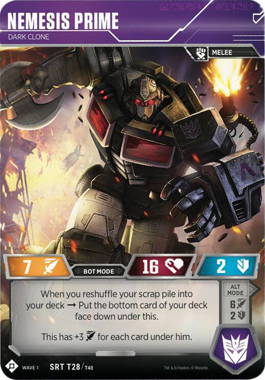 Nemesis Prime - Dark Clone - Wave 1 - Transformers TCG - TCGplayer.com