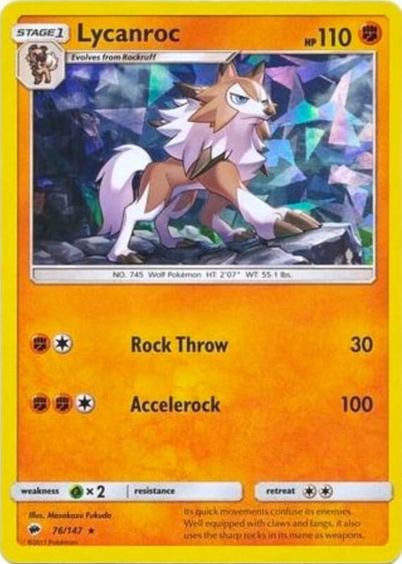 Lycanroc - 76/147 (Cracked Ice Holo) 076/147 from Deck Exclusives