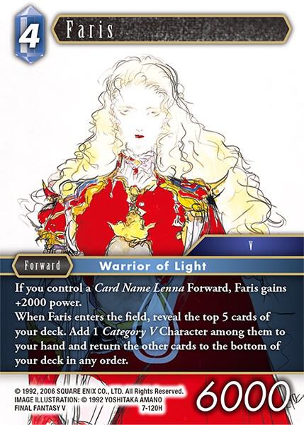 Faris - Opus VII - Final Fantasy TCG - TCGplayer.com