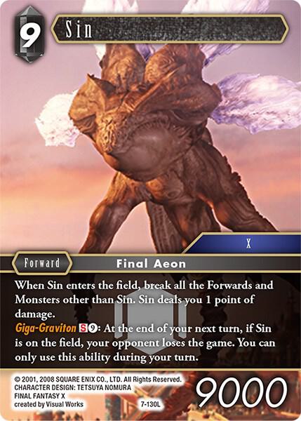 Sin - Opus VII - Final Fantasy TCG - TCGplayer.com