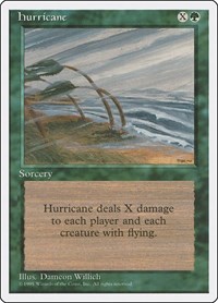 Hurricane - Fourth Edition - Magic: The Gathering card