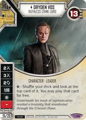 レア THE DROSS / LAST DECLARATION OF WARS Dryden Voss - Ruthless Crime Lord - Across the Galaxy - Star Wars