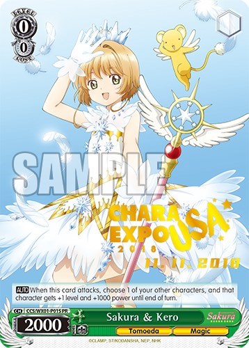 Sakura & Kero (CharaExpo 2018) Cardcaptor Sakura: Clear Card Promo Weiss Schwarz card — value and price