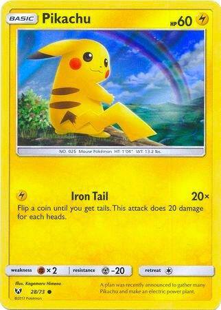 Pikachu - 28/73 (Water Web Holo) 028/073 from Miscellaneous Cards & Products