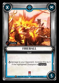 Fireball (Claimed) - Warhammer Age of Sigmar Champions TCG Wave 2 - Onslaught trading card