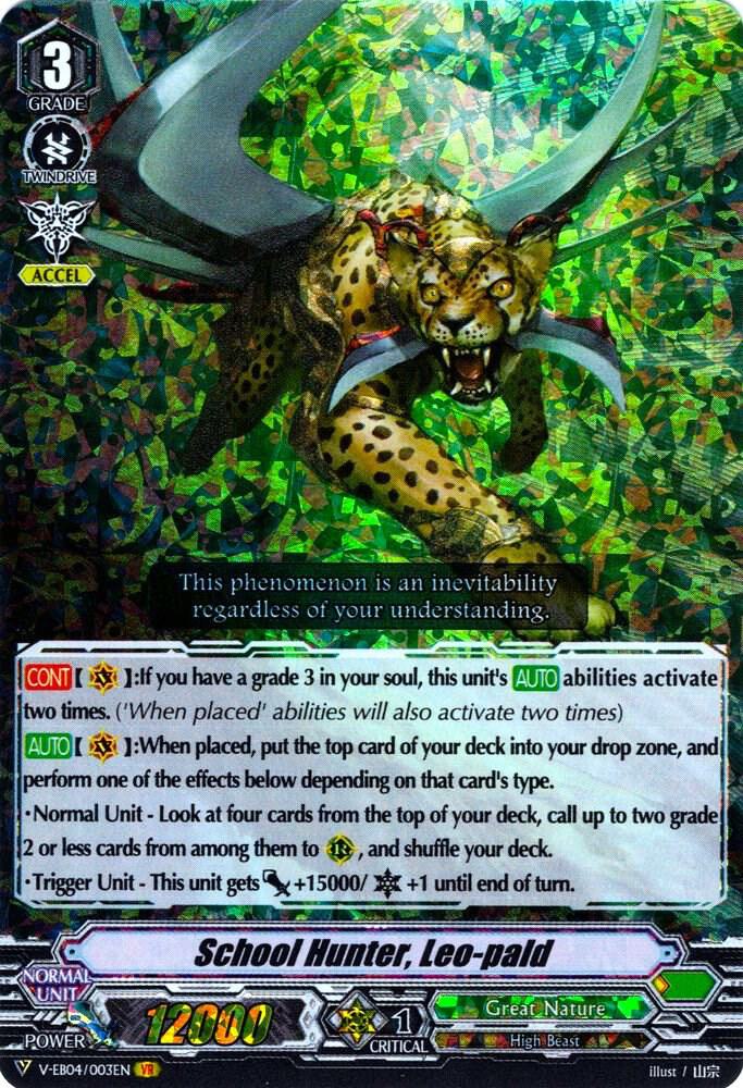 School Hunter, Leo-pald V-EB04: The Answer of Truth Cardfight