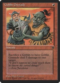 Goblin Grenade (Frazier) - Fallen Empires - Magic: The Gathering card