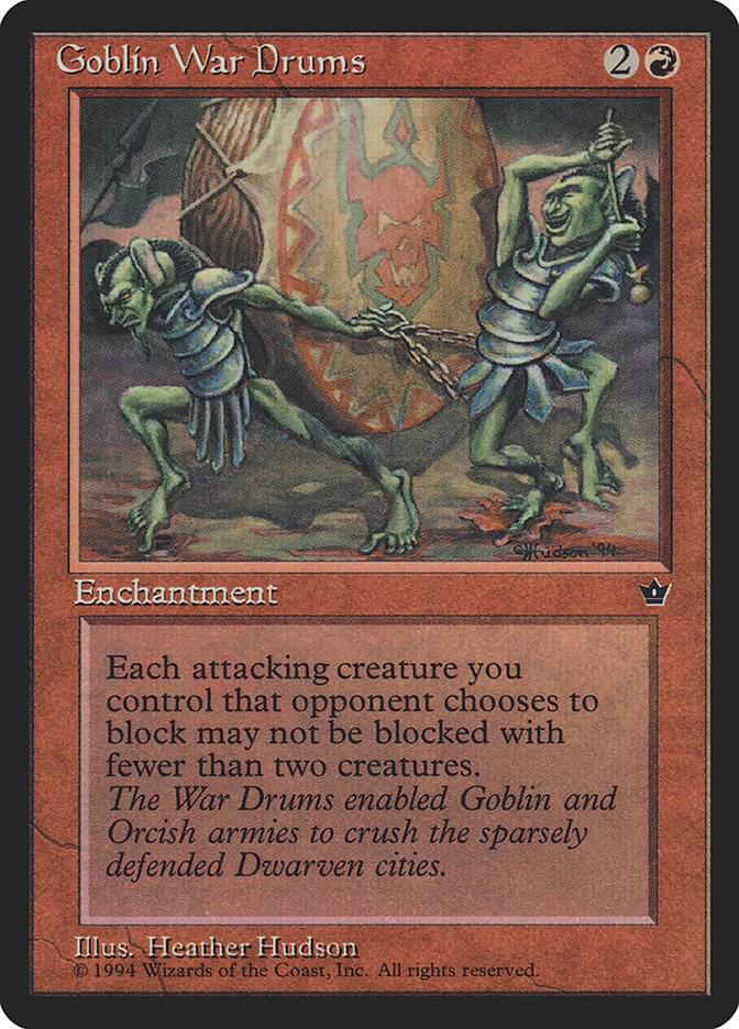 Goblin War Drums (Hudson) - Fallen Empires - Magic: The Gathering Goblin War Drums (Hudson) - Fallen Empires - Magic: The Gathering