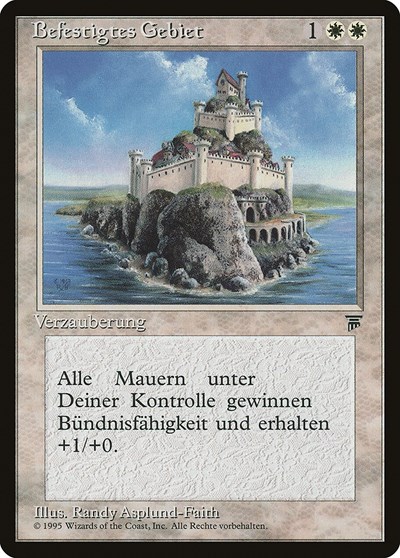 Fortified Area German Befestigtes Gebiet
