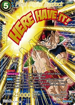 カーズ ポールバルデス最終値下げ Final Strike Bardock (SPR) - Clash of Fates - Dragon Ball Super