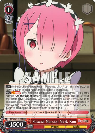 Roswaal Mansion Maid, Ram (RRR)