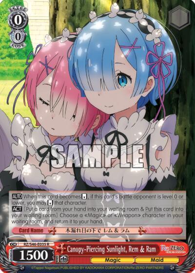 Canopy-Piercing Sunlight, Rem & Ram card